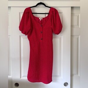 Monteau Red Polka Dot Mini Dress